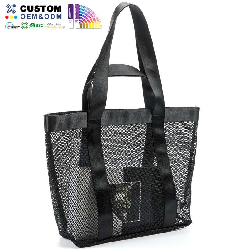 Sort Polyester Air Mesh Beach Tote Bag